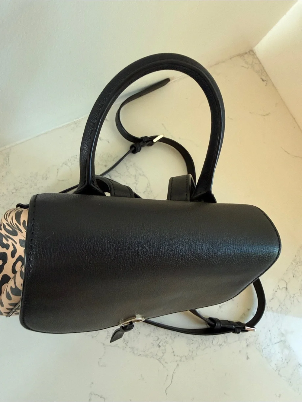 Kate Spade Adel Backpack in Black / Tan Cheetah Leopard Print